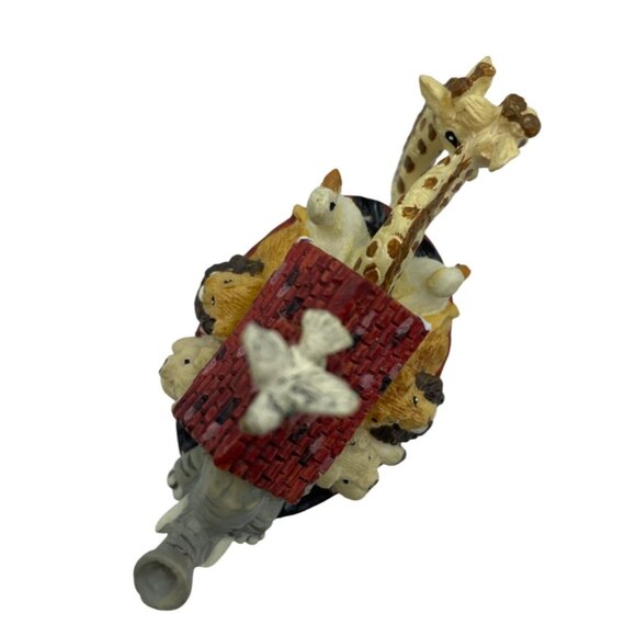 Noahs Ark Tiny Ceramic Tea Set With Animal Cups Creamer Sugar Scene Plate - Picture 8 of 16